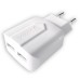 СЗУ-адаптер Inkax CD-21 + Lightning-кабель 2.1A 2USB (Белый)